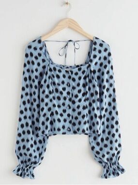 & OTHER STORIES Ruffled Cuff Button Up Top